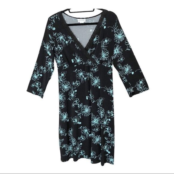 Motherhood Maternity 3/4 Sleeve Floral Dress Size Large - Picture 1 of 10